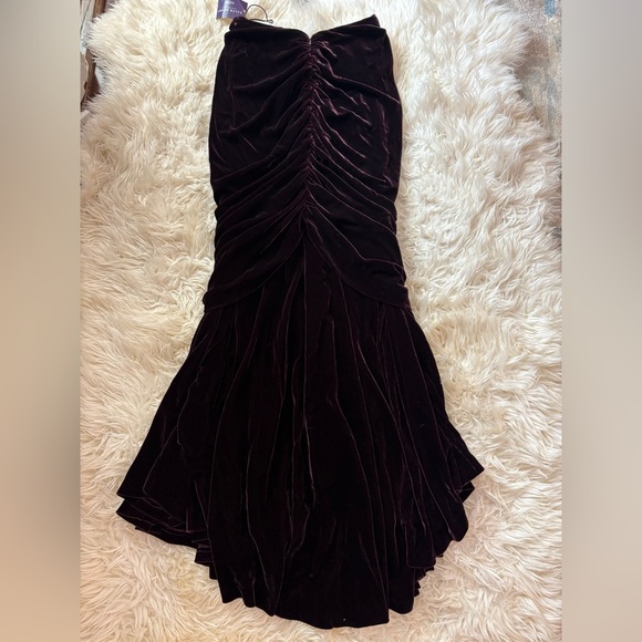 Ralph Lauren Collection Purple Label Velvet Long Maxi Skirt 4 Formal Runway 2003 - Picture 10 of 11